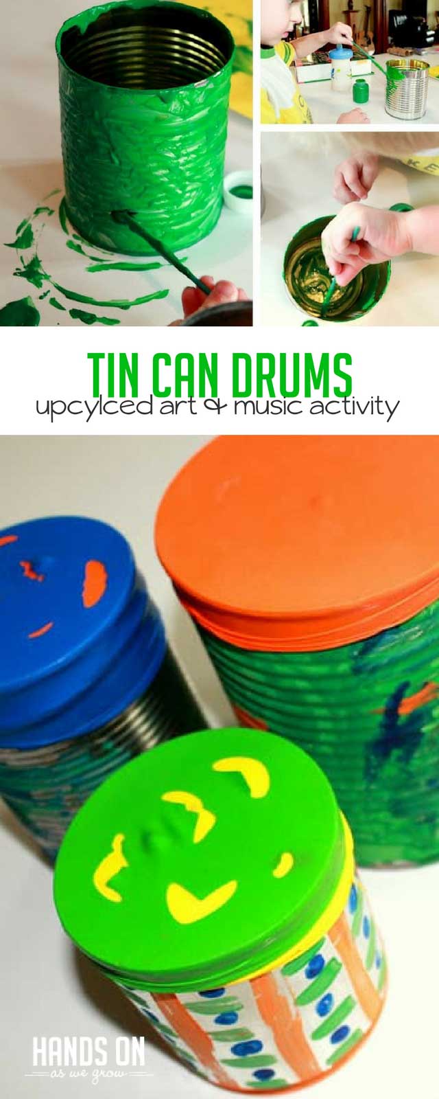 Super Simple DIY Tin Can Drums for Kids to Make Hands On As We Grow®
