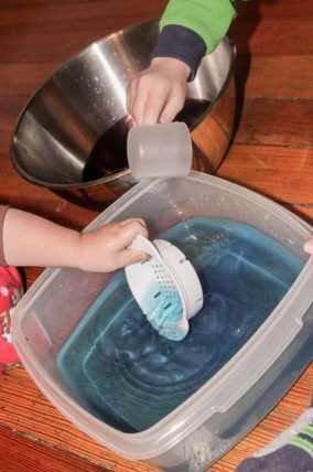 Colored water transfer