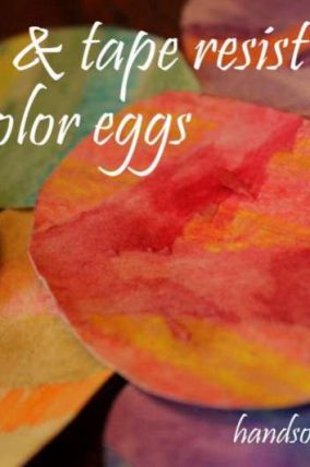 Crayon & Tape Resist Watercolor Easter Eggs