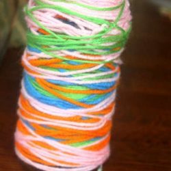 Mother's Day Yarn Wrapped Vase Craft for Kids