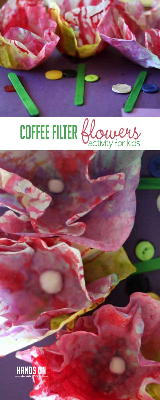 Starched Coffee Filter Flowers Craft Hands On As We Grow®