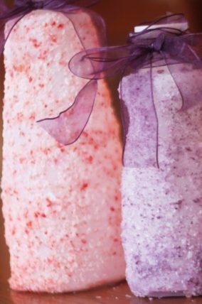 Salt Covered Vases