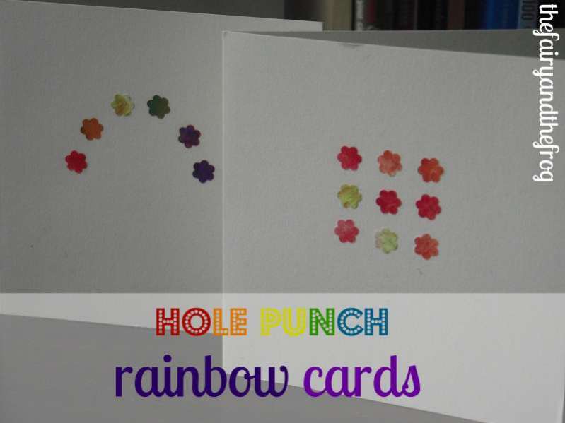 Hole punch rainbow cards
