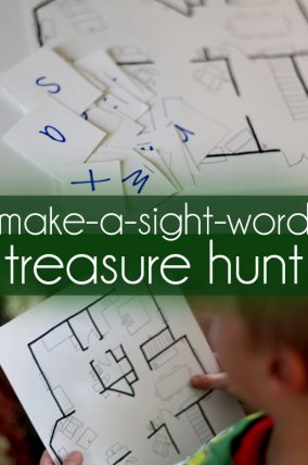 Make a treasure hunt to make sight words!