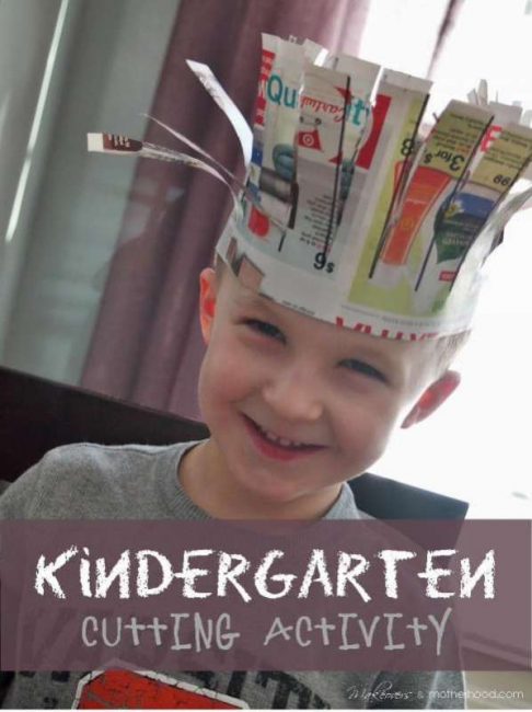 Kindergarten Cutting Activity from Makeovers & Motherhood