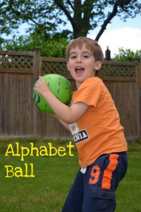 Alphabet ball game for preschoolers