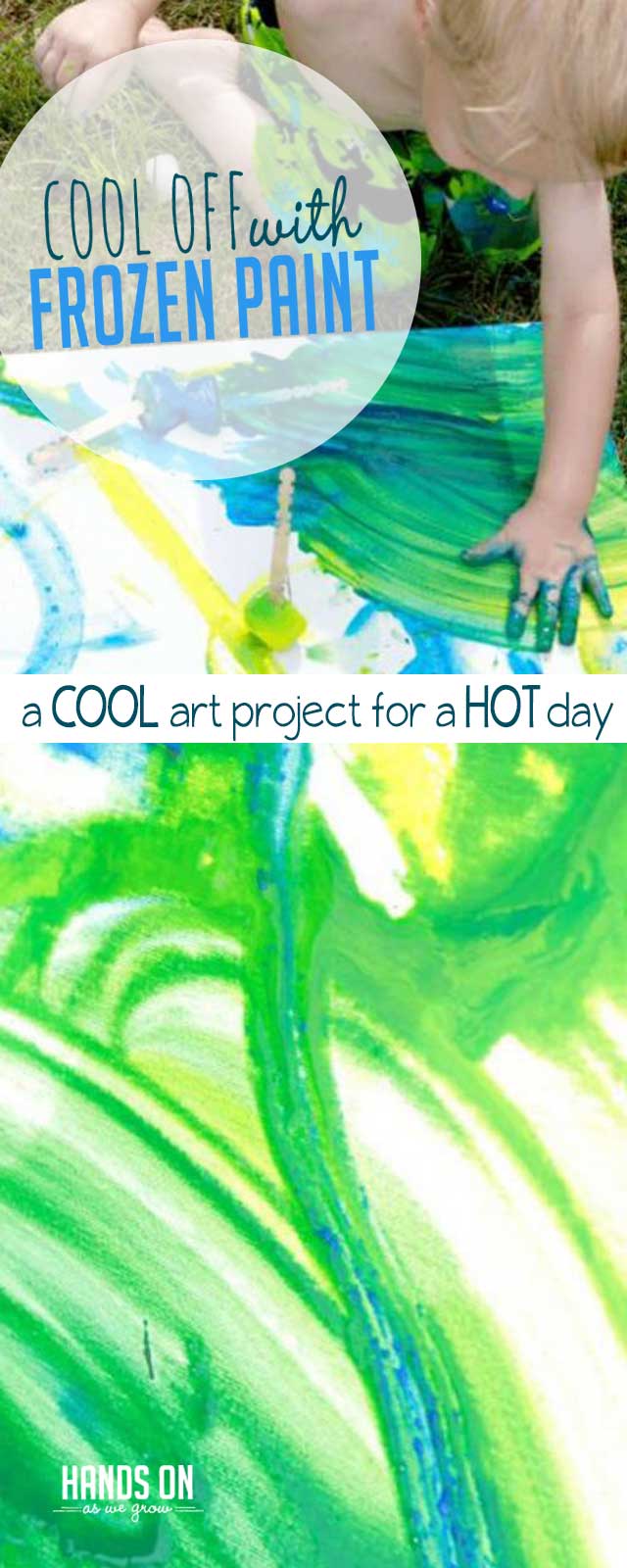 Paint with Frozen Paint Cubes on a Hot Day HOAWG