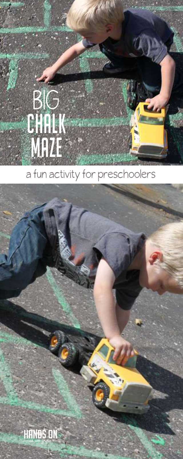 A Big Chalk Maze for Preschoolers Hands On As We Grow®