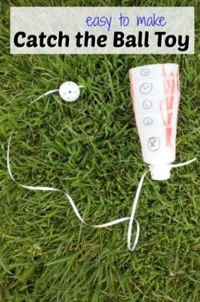 catch the ball toy - so easy to make!