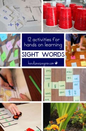 12 sight word activities - hands on learning