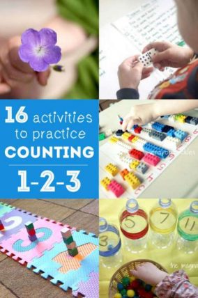 16 counting activities for preschooler to practice their 1-2-3s