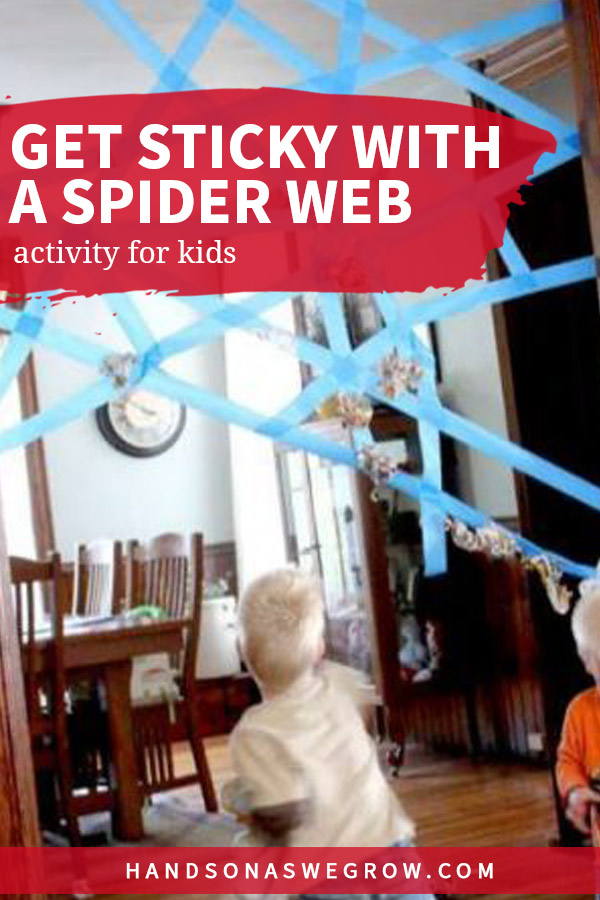 A Sticky Spider  Activity for Kids hands on as we grow