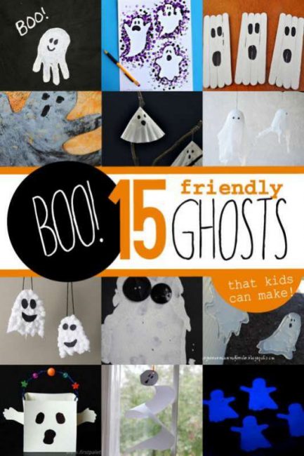 15 friendly ghost crafts that kids can make for Halloween - not to spooky at all!