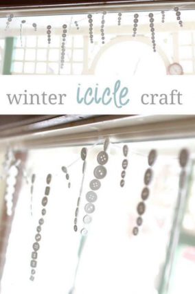 Winter icicles craft for kids to make - cute!