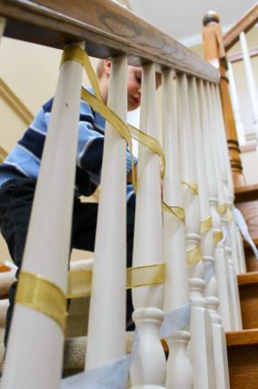Teaching kids to weave using a really big, really simple loom!