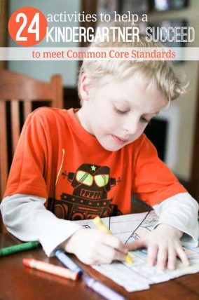 Simple activities to do to help a kindergartner succeed with common core standards