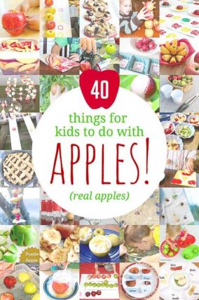 Things for kids to do with apples! 40 apple activities for kids using real apples!