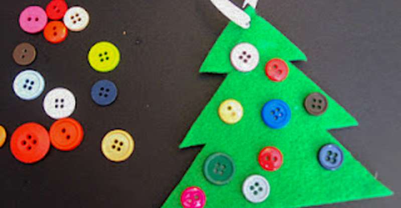 Cute DIY Button Christmas Tree Ornament