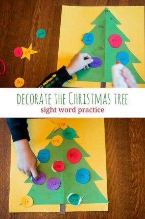 Decorate the Christmas tree - and learn sight words!