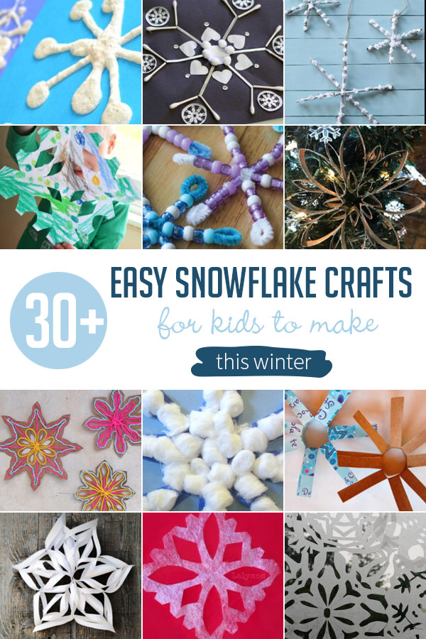 30 Easy Snowflake Crafts For Kids To Make Hands On As We Grow