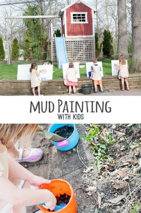 Easy and fun mud painting with kids.