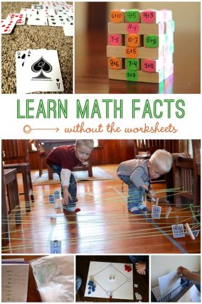 Learning math facts without the worksheets- and these are fun!
