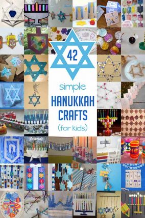 Simple Hanukkah Crafts for kids to make, including dreidels, menorahs, and even advent calendars!