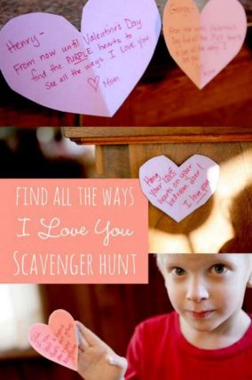 Find ALL the ways I LOVE YOU - Valentine's Scavenger Hunt for Kids