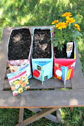 Flower carton garden for kids