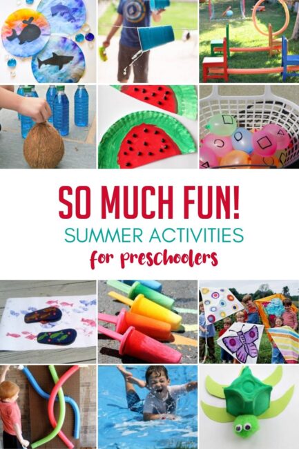 Summer crafts the kids MUST make this summer! Water activities, outdoor kids games, and crafty summer adventures for preschoolers to do at home.