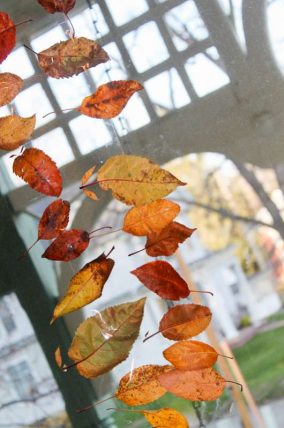 A leaf garland to decorate for fall