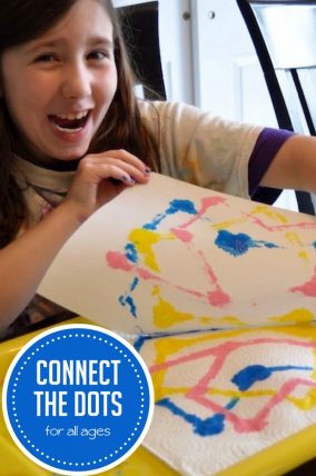 This painting activity is super easy to set up and flexible to fit multiple aged kids.
