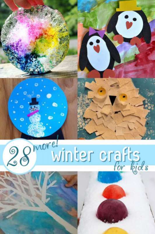 "SNOW" Many SIMPLE Winter Crafts for Kids to Make