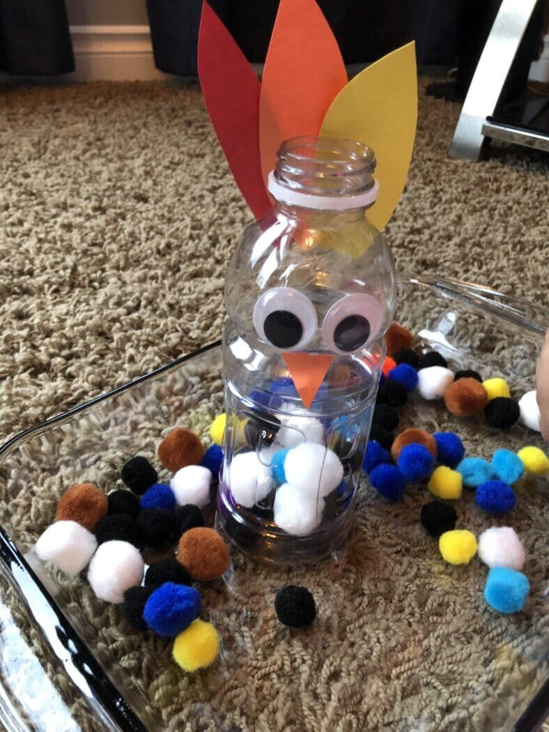 No-Prep Turkey Fine Motor Game for Kids | Hands On As We Grow®