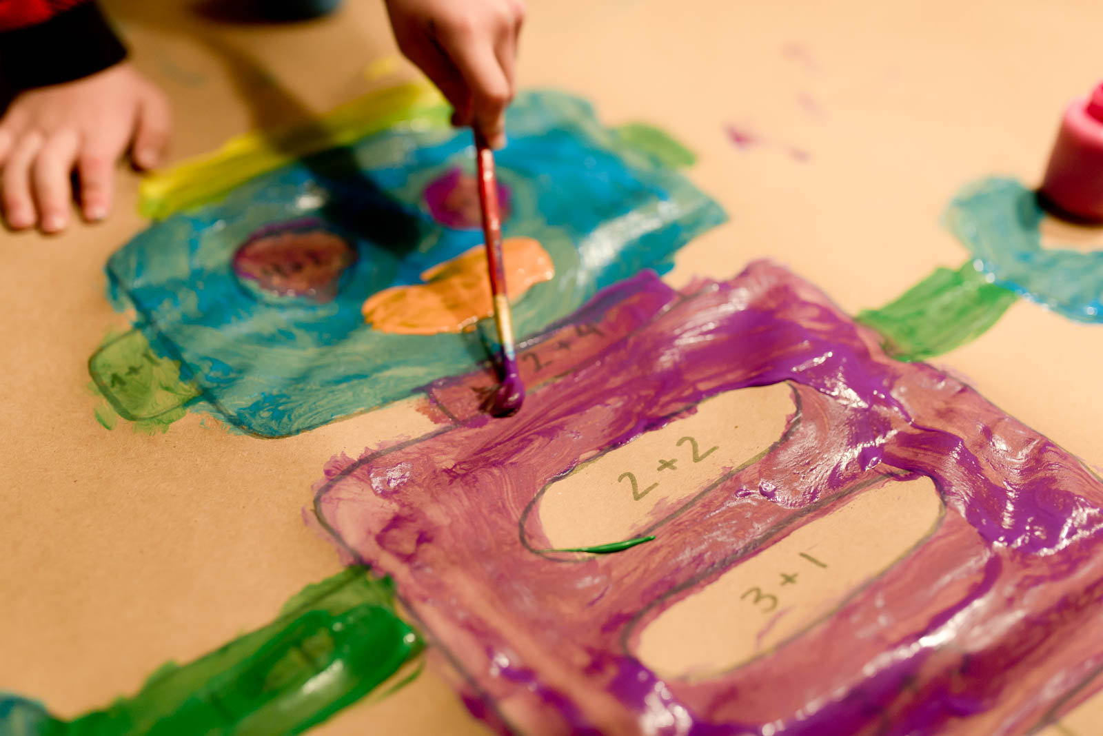 Super-Sized Math + Painting Activity for Kids - Hands On As We Grow®