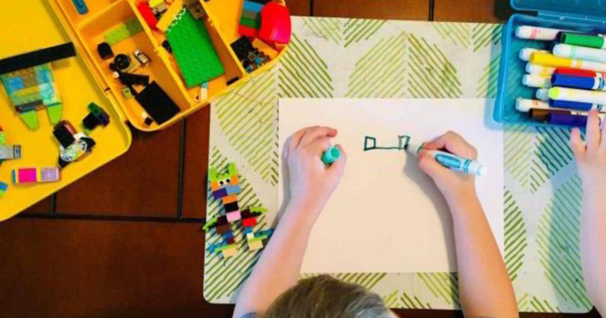 Simple Lego Drawing For Kids To Build Draw Hands On As We Grow