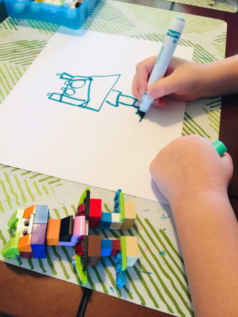 Remix a classic LEGO build, and with this simple LEGO 2D art challenge!