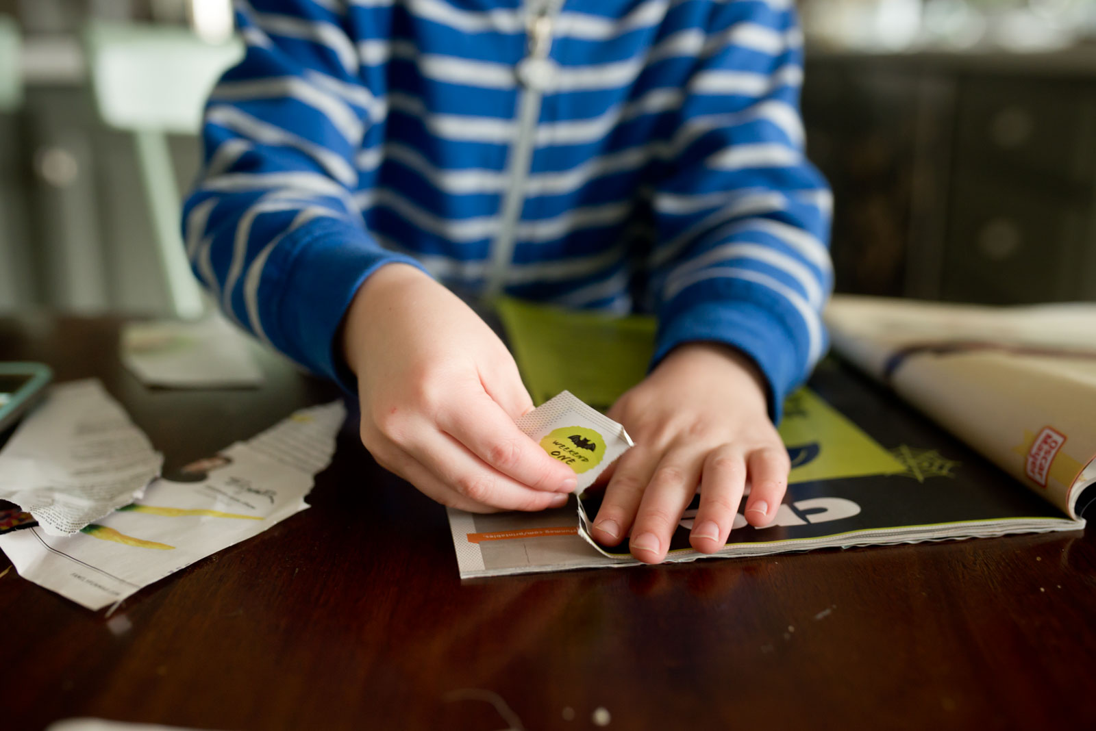 A fun fine motor twist on a scavenger hunt using a magazine with lots of variations!