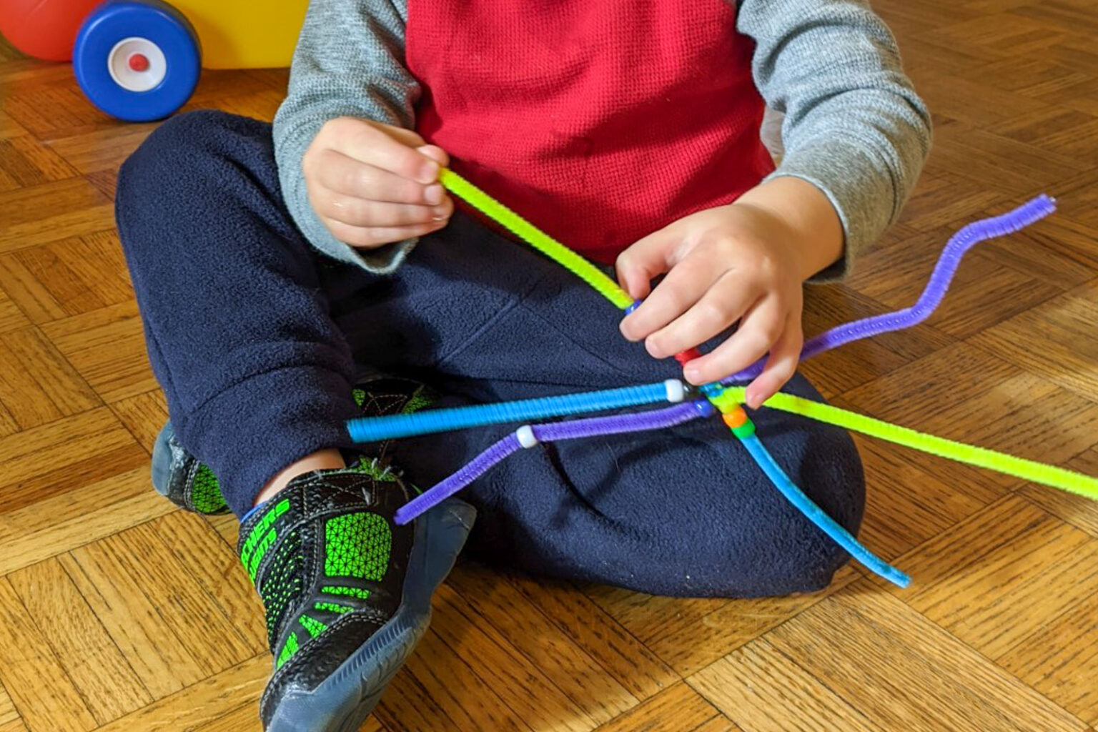 Beaded Pipe Cleaner Stars Quick and Easy Fine Motor Activity HOAWG