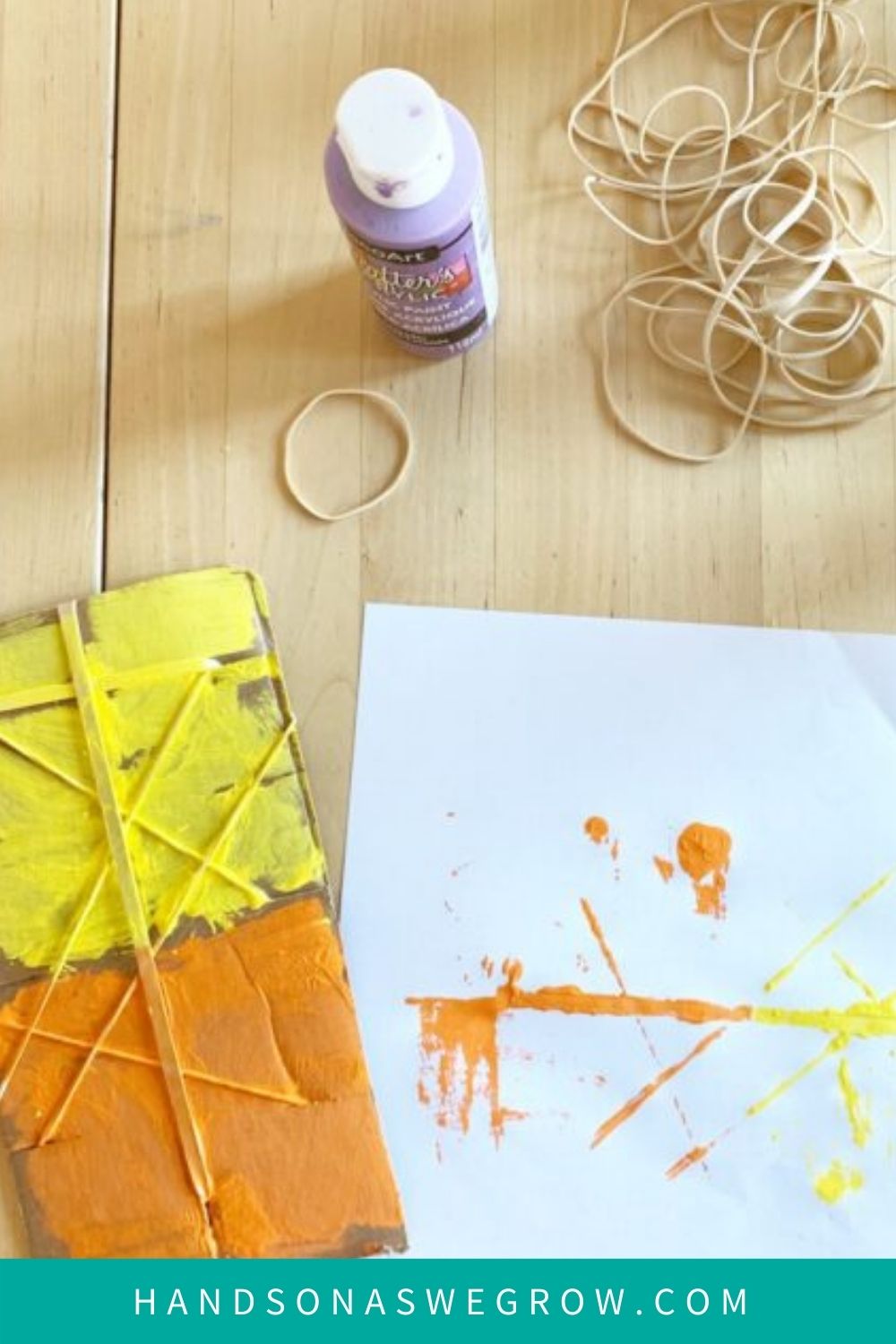 Rubber Band Printing to Make Transfer Art Quick and Easy HOAWG