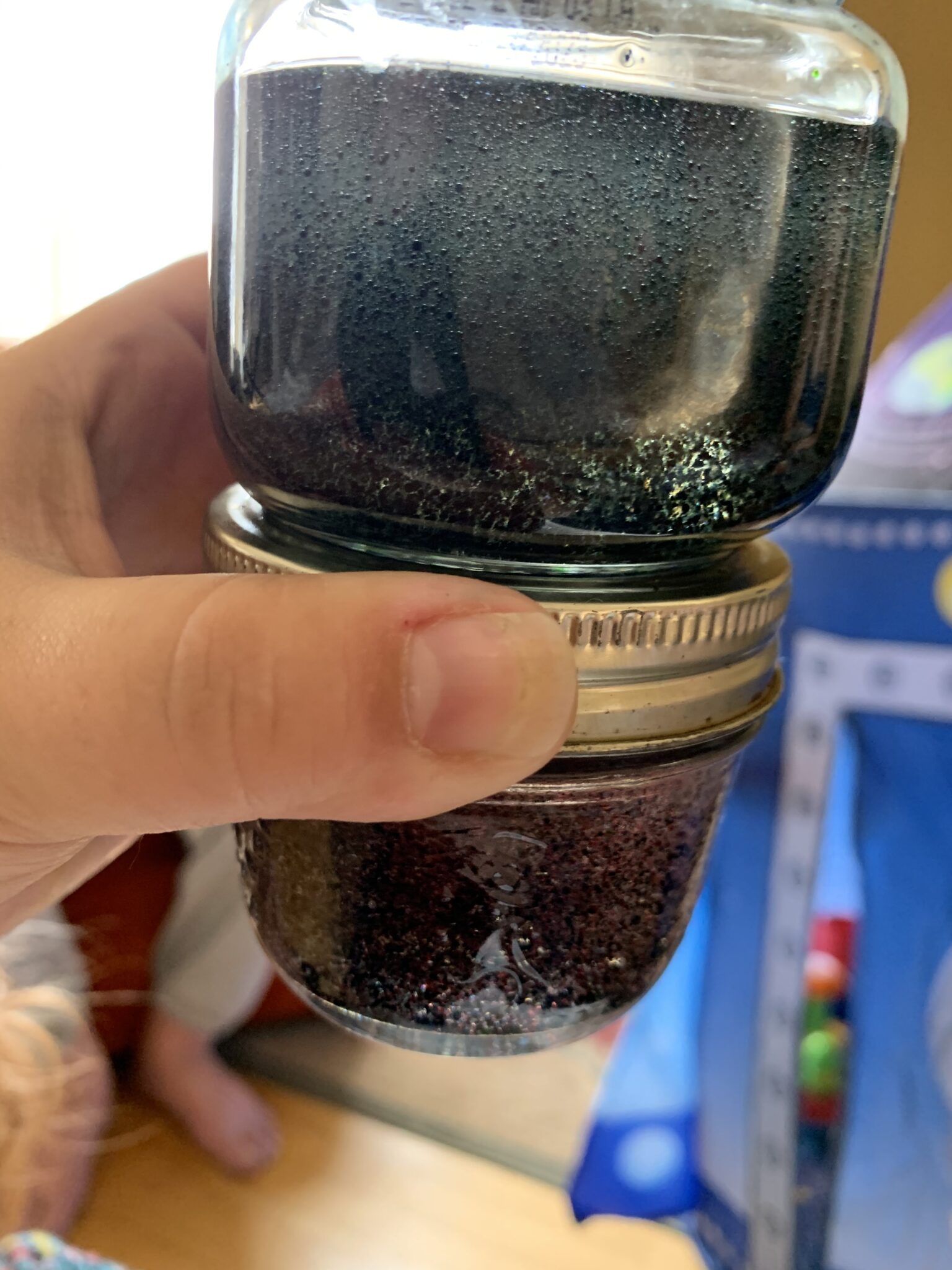 It should look like this when the shaking is complete.