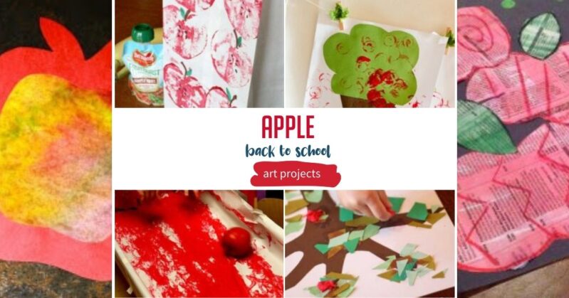 Apple Art Projects for Back to School Season activities for kids to make at home or in the classroom this fall.