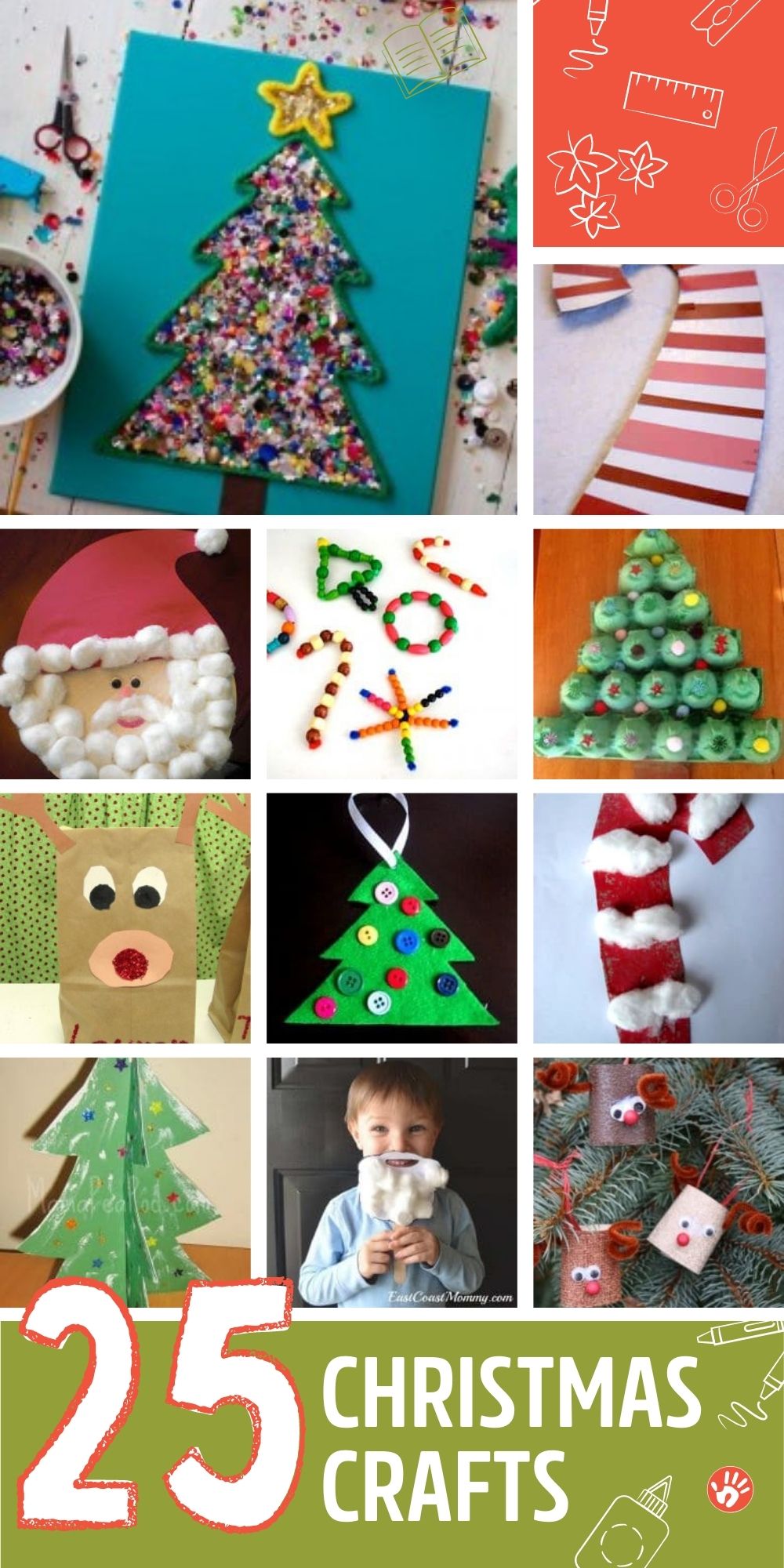 25 Easy Christmas Crafts for Kids to Make Hands On As We Grow