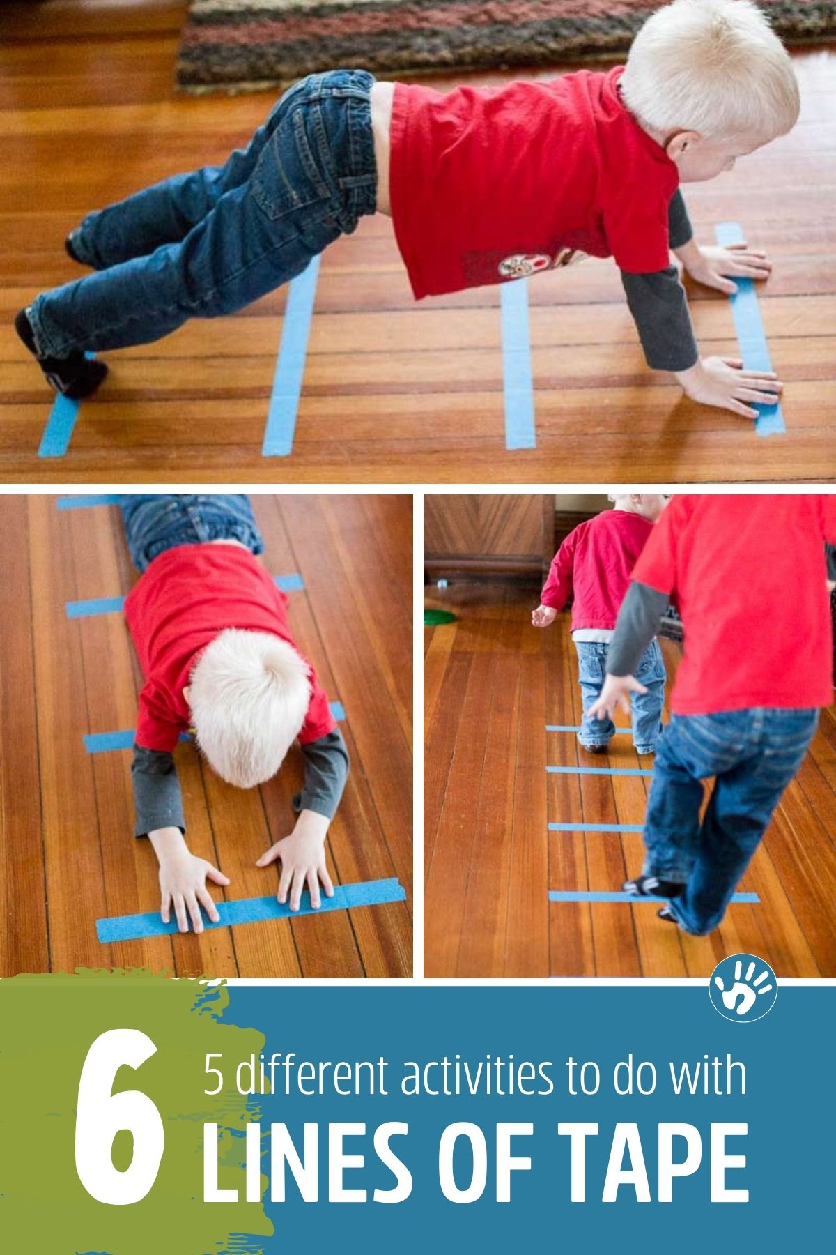 5 Different Activities for 6 Lines of Tape Hands On As We Grow®