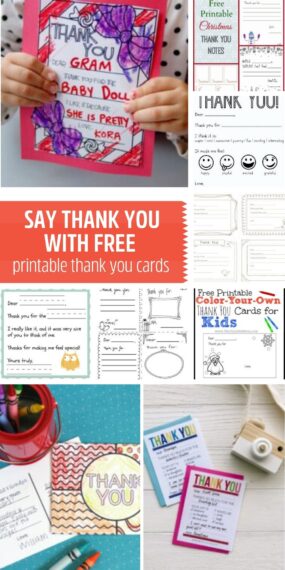 Adorable Printable Thank You Cards for Kids to Write - HOAWG