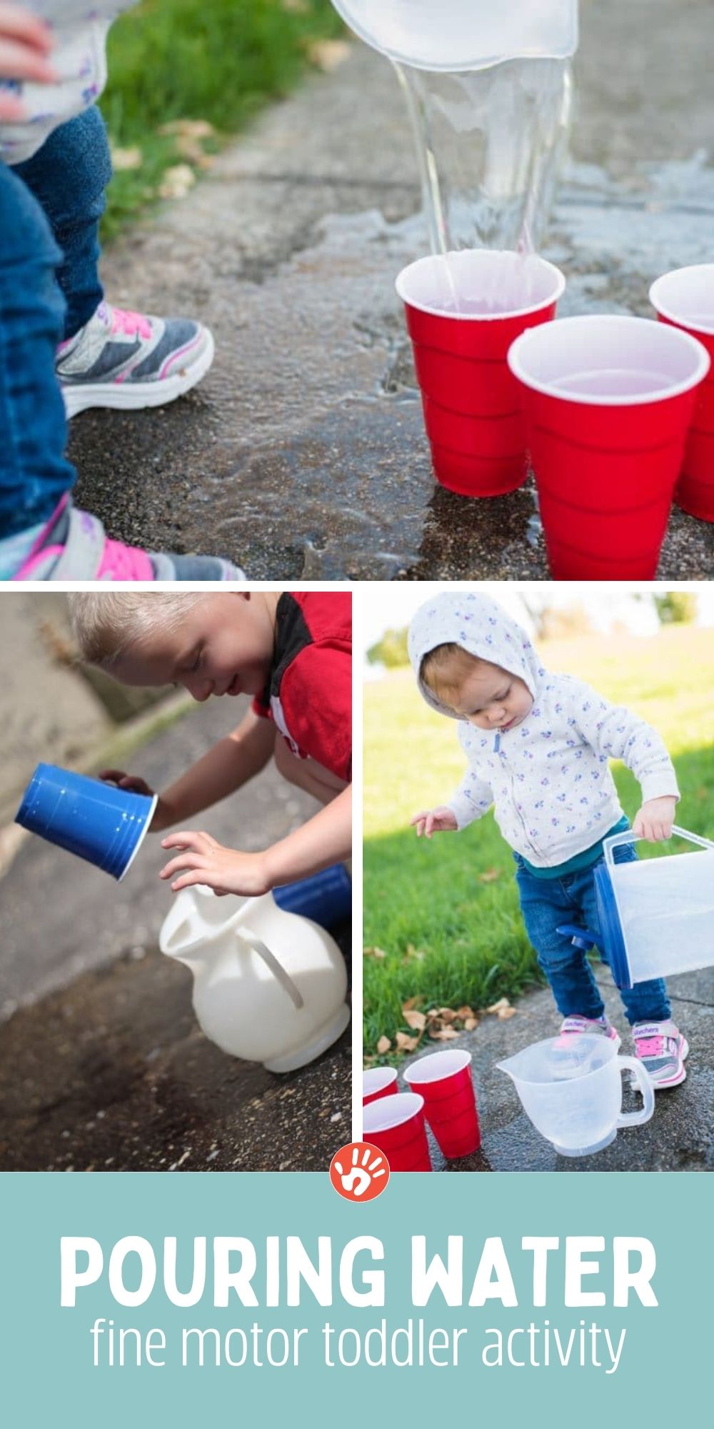 Water Pouring Activity for Toddlers to Improve HandEye Coordination