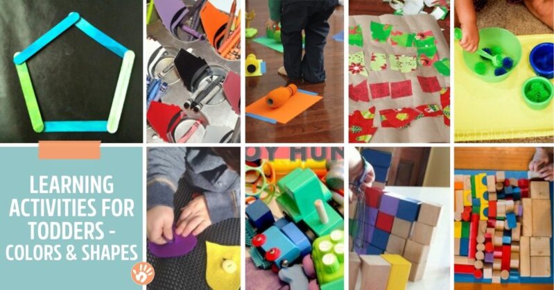 Try these 15 awesome learning activities for toddlers to help teach the basics at home through play!
