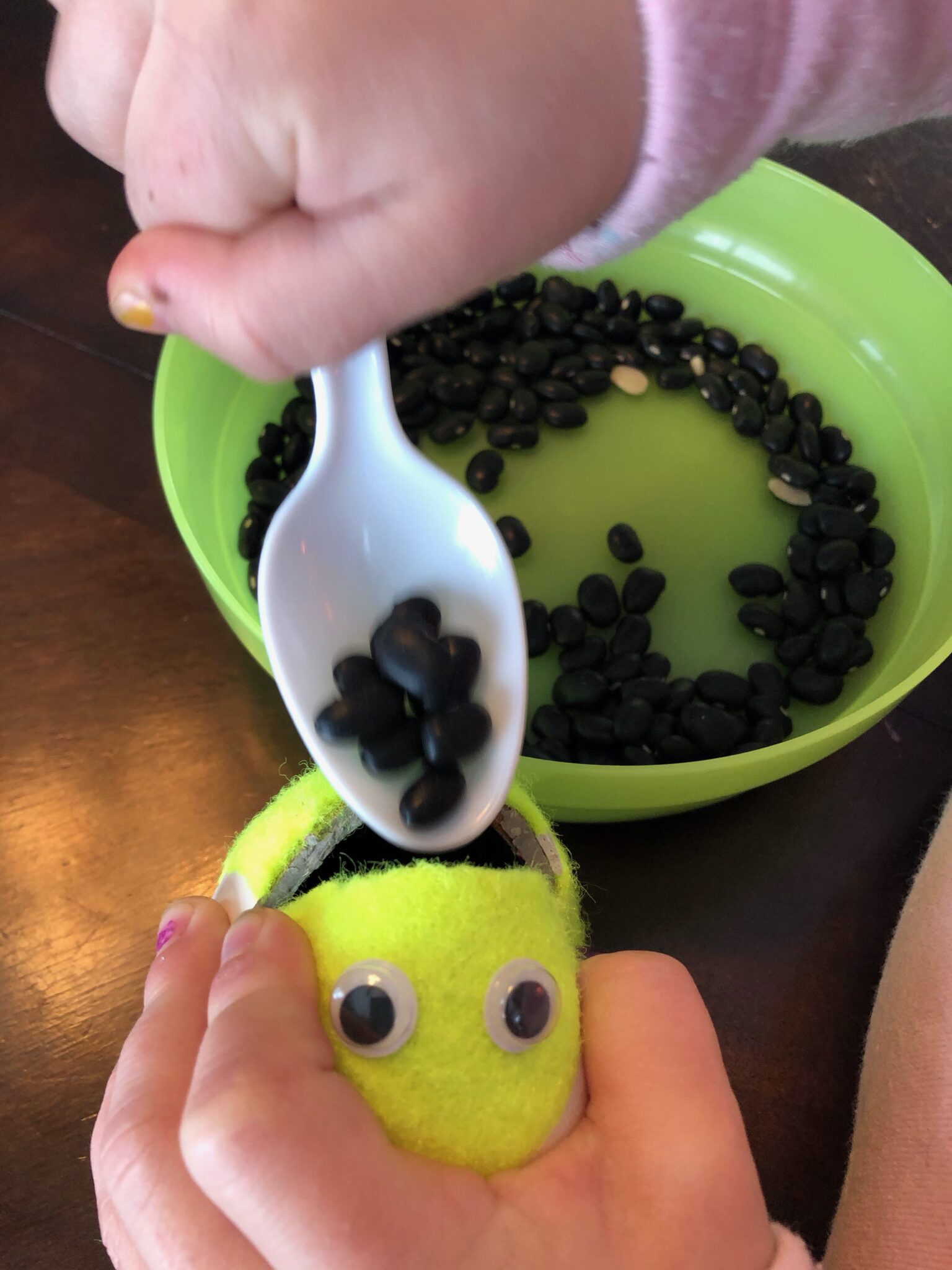 CHOMP! Feed the Tennis Ball PacMan! A Squeezing Fine Motor Activity