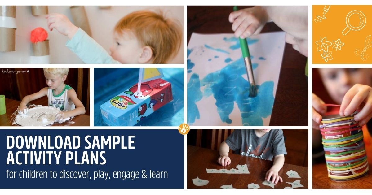 Sample Weekly Activity Plans - Hands On As We Grow®