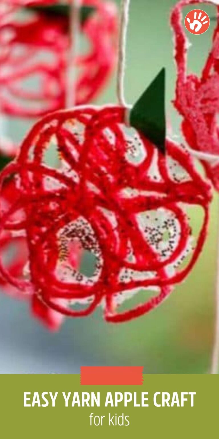 Beautiful Yarn Apple Craft for Kids to Make | Hands On As We Grow
